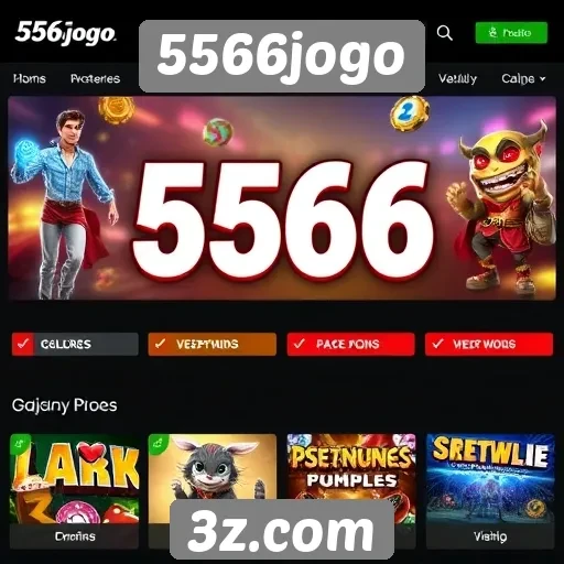 Recursos e funcionalidades do site 5566jogo